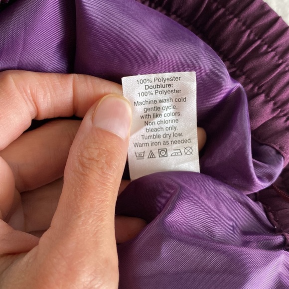 J. Crew Deep Purple Mini Skirt With Lower Eyelet Detail Size 6 - Picture 4 of 12